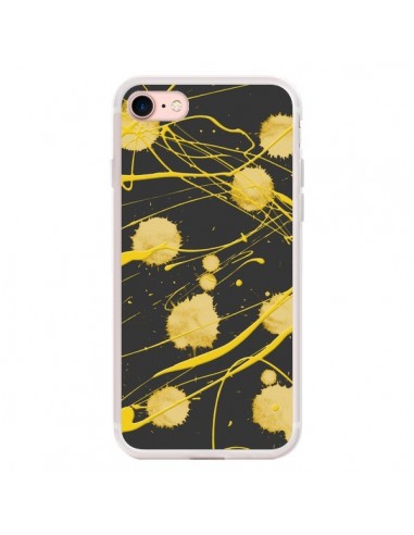 Coque iPhone 7/8 et SE 2020 Gold Splash Peinture Art - Maximilian San