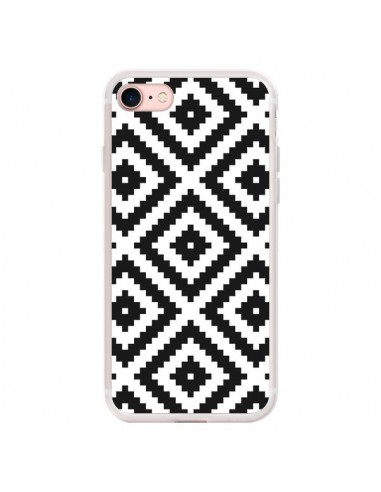 Coque iPhone 7/8 et SE 2020 Diamond Chevron Black and White - Pura Vida