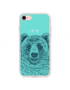 Coque iPhone 7/8 et SE 2020 Bear Ours I like You - Rachel...