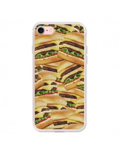 Coque iPhone 7/8 et SE 2020 Burger Hamburger Cheeseburger...