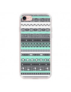 Coque iPhone 7/8 et SE 2020 Azteque Aztec Bleu Pastel -...