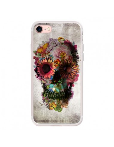 Coque iPhone 7/8 et SE 2020 Skull Flower Tête de Mort - Ali Gulec