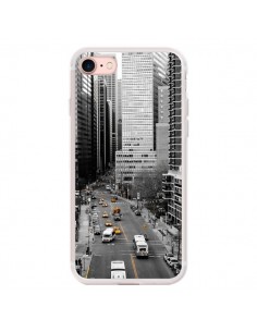 Coque iPhone 7/8 et SE 2020 New York Noir et Blanc -...