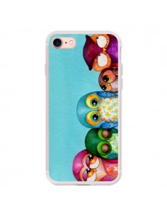 Coque iPhone 7/8 et SE 2020 Famille Chouettes - Annya Kai