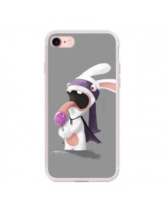 Coque iPhone 7/8 et SE 2020 Lapin Crétin Sucette -...