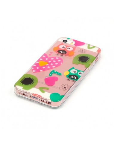 Coque iPhone 5/5S et SE Chouettes Coeurs...