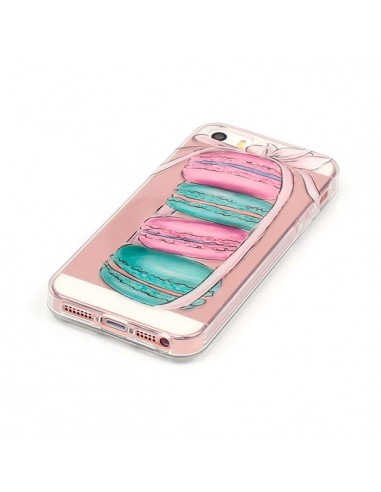 Coque iPhone 5/5S et SE Macarons Transparente...