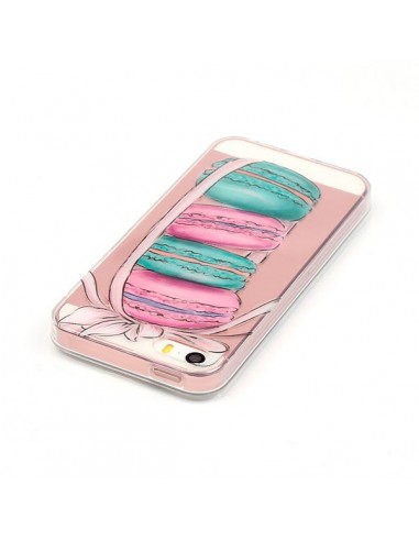 Coque iPhone 5/5S et SE Macarons Transparente...