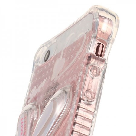 Coque iPhone 5/5S et SE Lapin en Relief avec Paillettes Transparente en silicone semi-rigide TPU