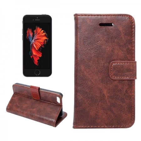 Etui Portefeuille Simili Cuir Luxe pour iPhone 5/5S et SE