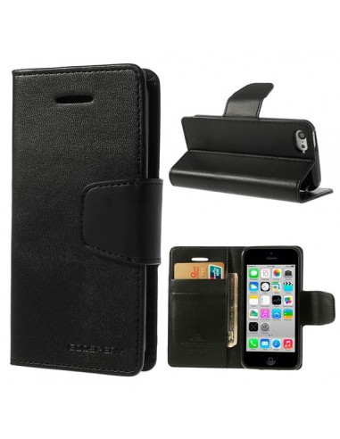 Etui Portefeuille Simili Cuir Luxe pour iPhone 5C