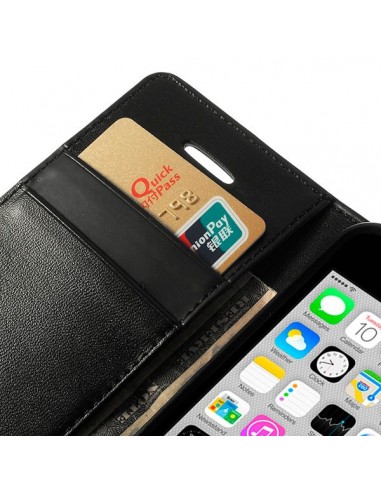 Etui Portefeuille Simili Cuir Luxe pour iPhone 5C