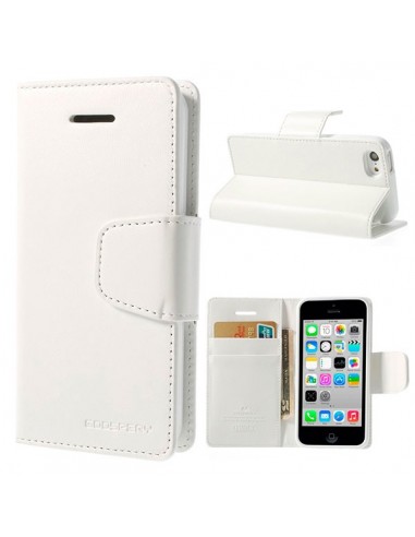 Etui Portefeuille Simili Cuir Luxe pour iPhone 5C