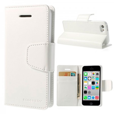 Etui Portefeuille Simili Cuir Luxe pour iPhone 5C