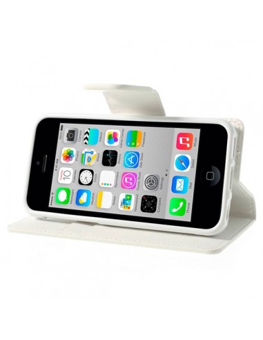 Etui Portefeuille Simili Cuir Luxe pour iPhone 5C