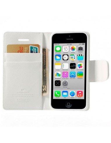 Etui Portefeuille Simili Cuir Luxe pour iPhone 5C