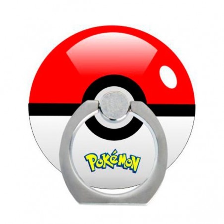 Bague Support à Anneau Rotatif Pokeball en Forme de Bague pour Téléphone Adhésif