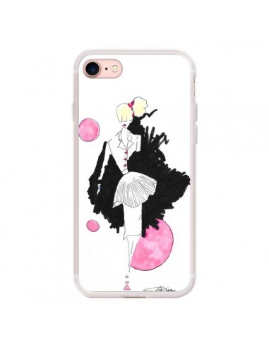 Coque iPhone 7/8 et SE 2020 Demoiselle Femme Fashion Mode Rose - Cécile