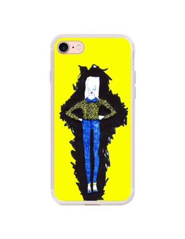 Coque iPhone 7/8 et SE 2020 Julie Femme Fashion Mode Jaune - Cécile