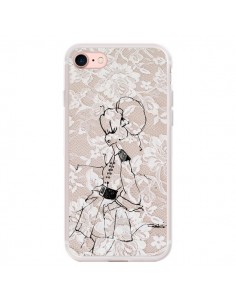 Coque iPhone 7/8 et SE 2020 Croquis Dentelle Femme...
