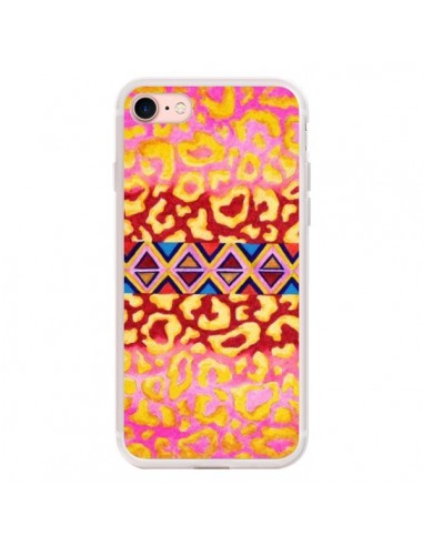 Coque iPhone 7/8 et SE 2020 Tribal Leopard Rose - Ebi Emporium