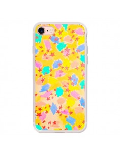 Coque iPhone 7/8 et SE 2020 Stars Etoiles Jaunes - Ebi...