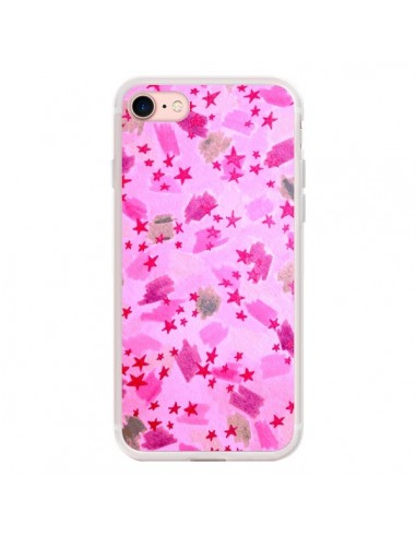 Coque iPhone 7/8 et SE 2020 Stars Etoiles Roses - Ebi Emporium