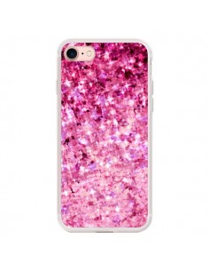 Coque iPhone 7/8 et SE 2020 Romance Me Paillettes Roses -...
