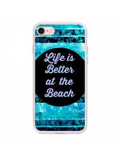 Coque iPhone 7/8 et SE 2020 Life is Better at The Beach -...