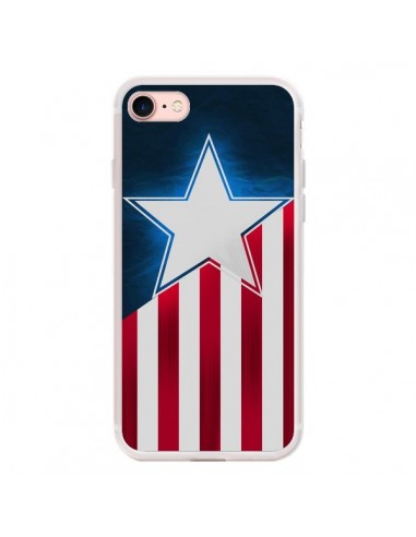 Coque iPhone 7/8 et SE 2020 Captain America - Eleaxart