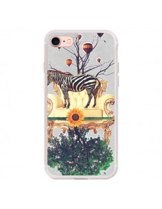Coque iPhone 7/8 et SE 2020 Zebre The World - Eleaxart