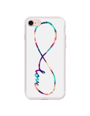 Coque iPhone 7/8 et SE 2020 Love Forever Infini Couleur - Eleaxart