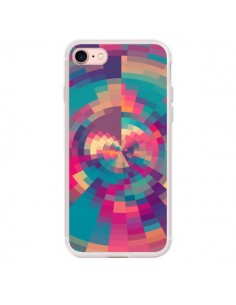 Coque iPhone 7/8 et SE 2020 Spirales de Couleurs Rose...