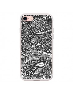 Coque iPhone 7/8 et SE 2020 Azteque Noir et Blanc - Eleaxart