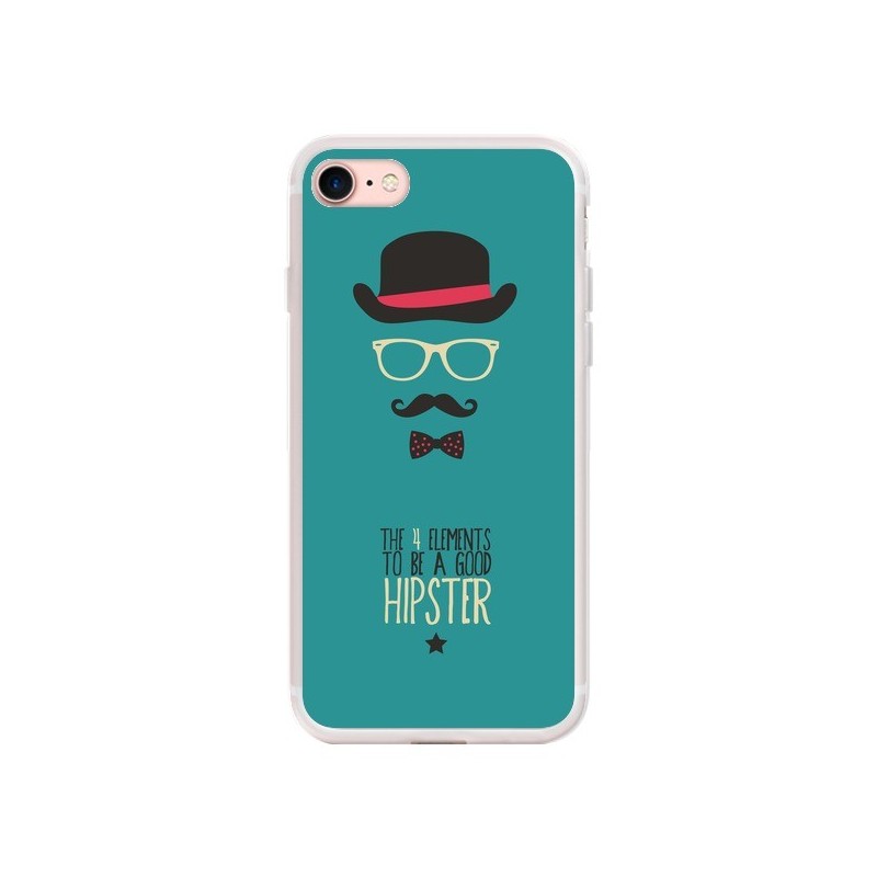 Coque iPhone 7/8 et SE 2020 Chapeau, Lunettes, Moustache, Noeud Papillon To Be a Good Hipster - Eleaxart
