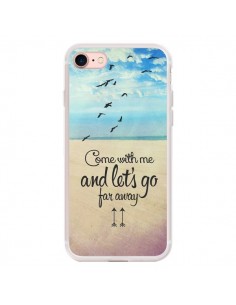 Coque iPhone 7/8 et SE 2020 Let's Go Far Away Beach Plage...
