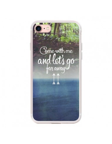 Coque iPhone 7/8 et SE 2020 Let's Go Far Away Forest Foret - Eleaxart