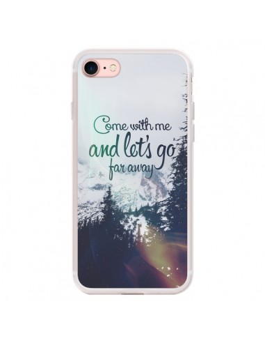 Coque iPhone 7/8 et SE 2020 Let's Go Far Away Snow Neige - Eleaxart