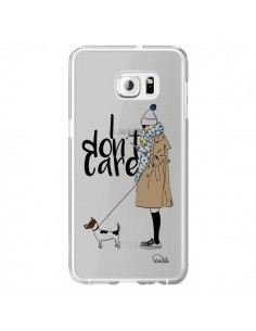 Coque I don't care Fille Chien Transparente pour Samsung...