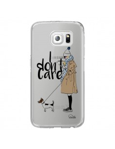 Coque I don't care Fille Chien Transparente pour Samsung...