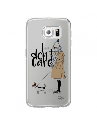 Coque I don't care Fille Chien Transparente pour Samsung Galaxy S7 Edge - Lolo Santo