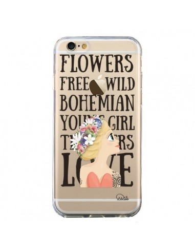 Coque iPhone 6 et 6S Flowers Love Transparente - Lolo Santo