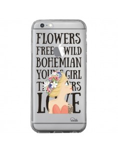 Coque iPhone 6 Plus et 6S Plus Flowers Love Transparente...
