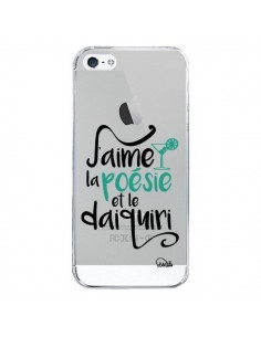 Coque iPhone 5/5S et SE J'aime la poésie et le daiquiri...