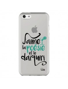 Coque iPhone 5C J'aime la poésie et le daiquiri...