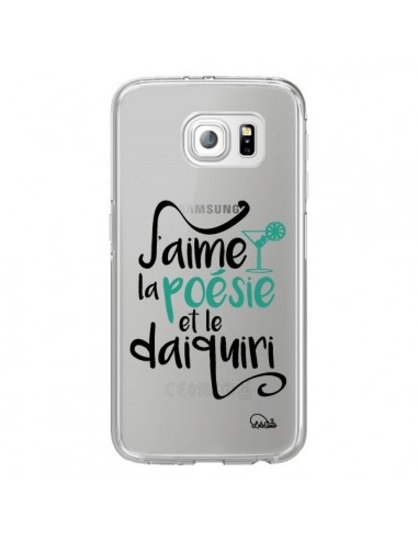 Coque J'aime la poésie et le daiquiri Transparente pour Samsung Galaxy S6 Edge - Lolo Santo