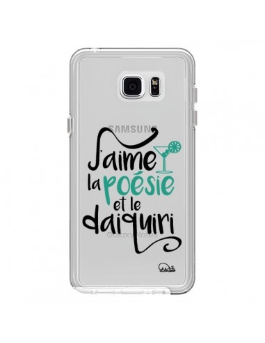 Coque J'aime la poésie et le daiquiri Transparente pour Samsung Galaxy Note 5 - Lolo Santo