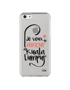 Coque iPhone 5C Je veux de l'amour à Kuala Lumpur...