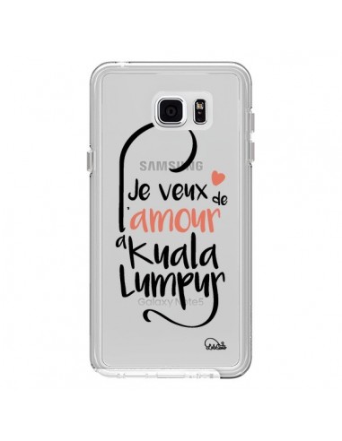 Coque Je veux de l'amour à Kuala Lumpur Transparente pour Samsung Galaxy Note 5 - Lolo Santo