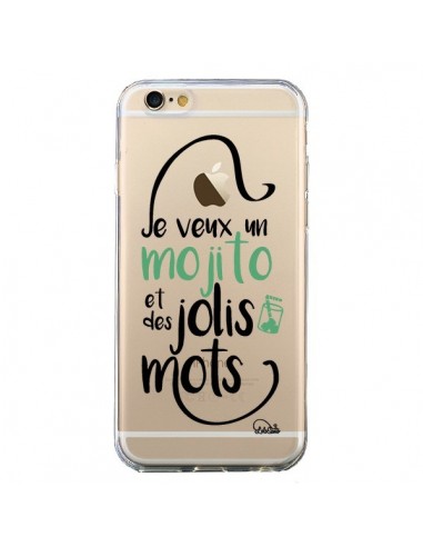 Coque iPhone 6 et 6S Je veux un mojito et des jolis mots Transparente - Lolo Santo